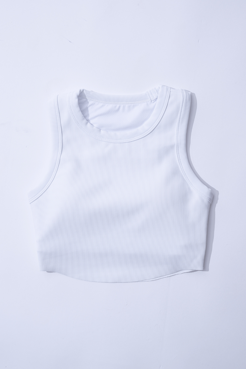 Blake Top – Cropped Tank with Curved Hem - KEALA BIKINIS